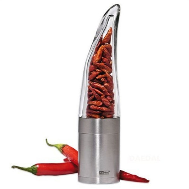 Macina Peperoncino in acciaio inox ed acrilico Pepe Rosso AdHoc